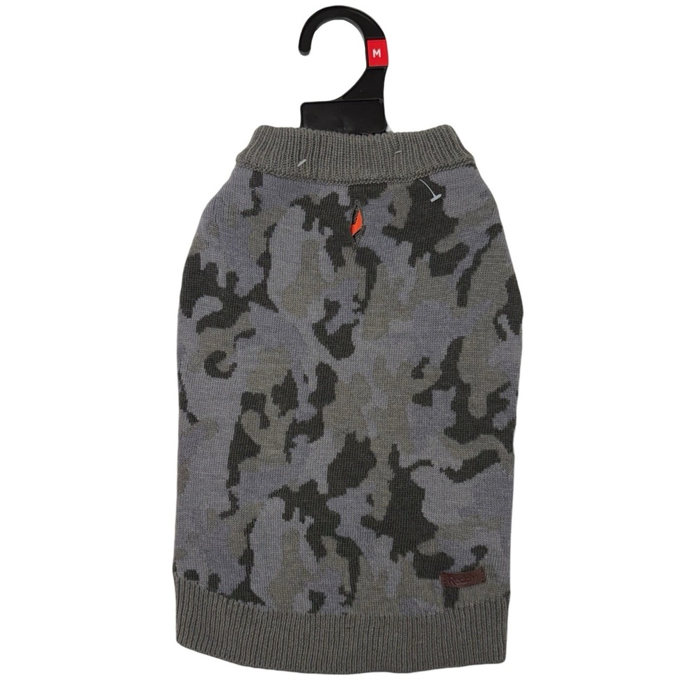 Reddy Size M (16"-18") ‎ Camo Warm Winter Knit Dog Sweater NWOT